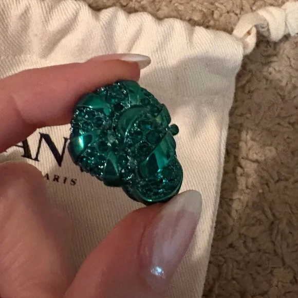 Lanvin Green Melodie Earrings ASO Meghan Markle - Picture 5 of 14